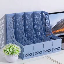 Desktop Organizer Document File Holder Rack, High Capacity Storage For Files, Papers, Stationery Office Supplies