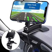 1pc 360° Rotatable Adjustable Car Dashboard Phone Holder, Navigation Holder, Easy To Install Plastic Car Phone Holder - Multifunctional Mobile Phone Holder For Hands-Free Navigation And Entertainment