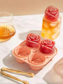 1 Stück 2-in-1 Rose & Diamant Eiswürfelform, Rosa, Gelb, Avocado Grün Rose geformte Eiswürfel Formen, leichter Auslösung Schnellgefrieren Kleine Eiswürfel Hersteller, tragbare Eisaufbewahrungsbox für den Hausgebrauch