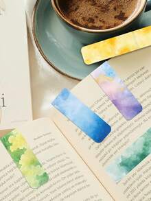 5 PCS Twilight Whisper Magnetic Bookmarks And Water Color Bookmarks Set, Double-Sided Magnetic Page Markers For Reading, Ideal Student Supplies And Gift For Book Lovers, Perfect For All Books And Notebooks , Back To School Gifts - Multicolor - View 10