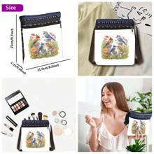 1 pieza Bolso de mano con arte de diamante DIY, Bolso bandolera de pintura de diamantes con forma de animal de 8,7 x 8,5 pulgadas con cristales de strás, cierre con cremallera y correa para mujer, bolso de hombro con forma especial perfecto para uso diario, cenas y viajes, gran regalo hecho a mano para el Día de la Madre, cumpleaños, fiesta de bodas, vacaciones y festivales