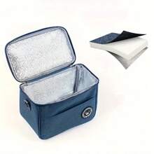 New Portable Lunch Bag Food Thermal Box Waterproof Office Cooler Lunchbox With Shoulder Strap Insulated Case,Large-Capacity Travel Hand-Held Shoulder Strap Insulated Bag, Lunch Box Bag, Student Thickened Waterproof Lunch Bag, Fresh-Keeping Aluminum Foil Picnic Bag