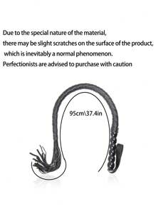 Látigo de caballo profesional de 95 cm - Mango de piel de PU suave, látigo, látigo de serpiente, látigo de entrenamiento, fusta tejida a mano, reutilizable, adecuado para entrenamiento, práctica y juegos al aire libre - Accesorio de equitación duradero, fácil de usar y portátil