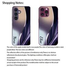 1pc Personalized Gradient Curved Purple Luxury Business Phone Case Compatible With Apple 16 Pro Max,15,14,14plus,13Pro/13,12,11,XR,XSMAX And Galaxy S25 Plus,S24 ULTRA/S2plus/S21FE, A54/A70/A32/A03S/A14, Redmi Note 11 Pro+ 5G/ POCOF3GT5G/ POCOX65G, Great Gift For Family, Friends, Parents, Partner