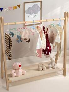 20 件儿童塑料衣架 - 儿童衣服和婴儿衣服衣架 - 育儿室收纳架 - 彩色混合 - 彩色 - 查看 6