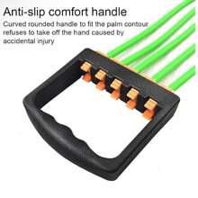 Tirador de fitness ajustable de alta resistencia: cinco niveles de resistencia ajustables a voluntad, que fortalecen los músculos de la parte superior del cuerpo. Ideal tanto para entrenamiento profesional como en casa. La banda de goma es duradera y resistente a roturas, el mango ergonómico es cómodo y antideslizante, y este equipo de fitness multifuncional facilita el entrenamiento de fuerza y tonificación. Ideal para brazos, pecho, espalda y hombros.