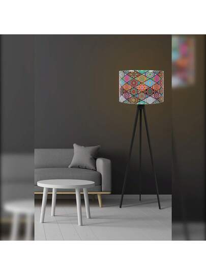 Well Home Vloer Lamp Multi Shade, MDF, Black, Tanganica Collection, 38x38x145, 27 Socket, Max 45 6. Free Shipping 24/72 Hours. view 4