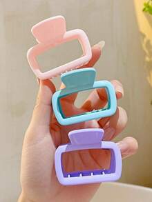 4 Stück/1 Stück Damen Mittel 5cm/1,97 Zoll schwarze & braune quadratische Kunststoff leichte Haarspange, modische vielseitige hochwertige elegante einfache einfarbige Haarklammer, geeignet für täglichen Ausgang, Lässig, Party, Pendeln, Urlaub, Gesichtswäsche, Make-up, passende Kleidung Haarspangen Haarklammer Haarklammern Haarklammer Haarfänger Clip, Klammer Herbst Winter Haaraccessoires für Frauen - Kleine Kielgreifklemme - Übersicht 5