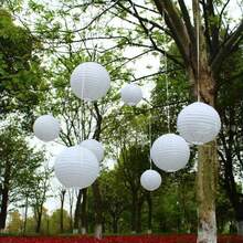 2/5 buah Lampion Kertas Putih, Cocok untuk Pernikahan di Luar Ruangan, Pesta Pertunangan, Pesta Ulang Tahun, Dekorasi Perayaan, Tersedia dalam Berbagai Ukuran dan Spesifikasi - Putih - View 5