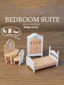 Mini Dollhouse Furniture Set, Suitable For Bedroom, Living Room And Bathroom Decor | Ideal Christmas/Halloween Gift, Dollhouse Miniatures. Mini Furniture Set, Fit For Doll House - Bedroom, Living Room, Kitchen, Bathroom Accessories - Holiday Gifts, Christmas, Halloween
