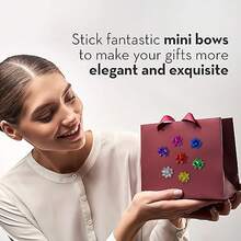 50pcs Mini Gift Bow, 1" Inch Metallic Star Bow Small Tiny Stick On Bows For Present Holiday Birthday Party Decoration Wrapping, Mother's Day And Graduation Gifts, Random Color