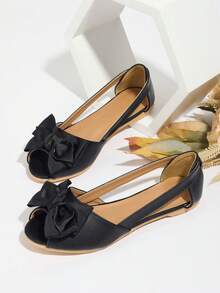 2025 Autumn Women's Flat Outdoor Hollow Out Roman Sandals - Black - View 8