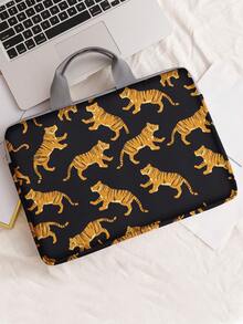 Funda para portátil con estampado animal, accesorios para bolsa de portátil, funda blanda para portátil, bolsa para portátil, bolsa de cuero para tablet PC, funda con cremallera para portátil, escuela y oficina de negocios - Multicolor - Ver 12