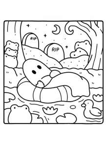 1pc Little Spooky : 42 Page Coloring Book For Adults And Teens, Easy Colouring Book Super Cute Designs Of Cozy, Hygge Spaces For Relaxation (Cozy Spaces Coloring) .Back To School Season School Supplies A Relaxing Gift For Friends, Couples, And Family
