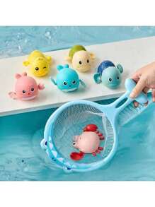 Juguetes de baño para niños, juguetes de agua para nadar, juguetes de baño para bebés (los ojos del cangrejo son aleatorios). Patitos de goma, juegos educativos, juguetes para piscina de chapoteo para niños, juguetes sensoriales, juguetes para recién nacidos, navidad, tortuga, delfín, pez payaso, elefante, pingüino, juguetes de animales de baño, juguetes para ducha y bañera, regalos de juguetes de aspersión para niñas pequeñas, suministros de baño, juguetes para bebés de 2 años, regalos de cumpleaños, accesorios para bebés, artículos esenciales, regalos de Halloween
