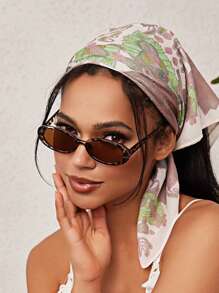 2 piezas Set de gafas ovaladas de plástico clásico para mujeres, combinación para regalo de vacaciones, vacaciones tropicales en la playa, actividades casuales al aire libre, fotos en la calle, playa, verano, viajes
