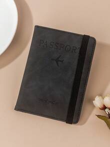 Passport Holder Wallet, Travel RFID Blocking Passport Cover With Elastic Band, Multi-Layer Card Slots, SIM Card Slot, Multifunctional Wallet & Card Case For Back To School Lightweight For Travel For Flight