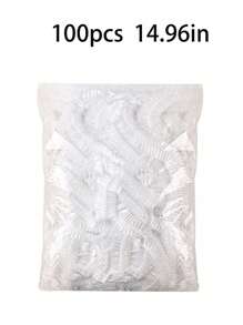 1 Pack Of 50-100pcs/300-500pcs Clear Plastic Bowl Covers, PE Plastic Film Wrap, Kitchen Essential To Keep Food Fresh, Fruit Preserving Film Cover, Food Wrap Bags, Preserving Film Sleeves