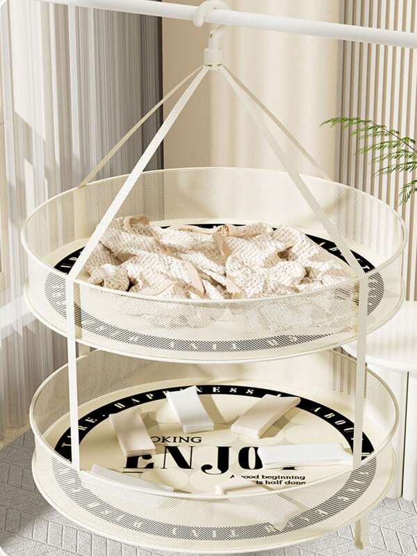 1 Foldable Clothes Drying Rack, Multi-Purpose Laundry Basket, Hanging Sweater Drying Net, Hanging Drying Net With Hooks For Shirts, Sweaters, Underwear, Socks, Flat Clothes Drying Rack