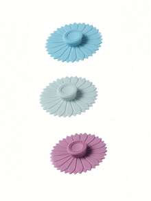 1/3 piezas Tapa de silicona con forma de girasol, accesorio de taza, decoración de mesa para días festivos, Navidad - Multicolor - Ver 10