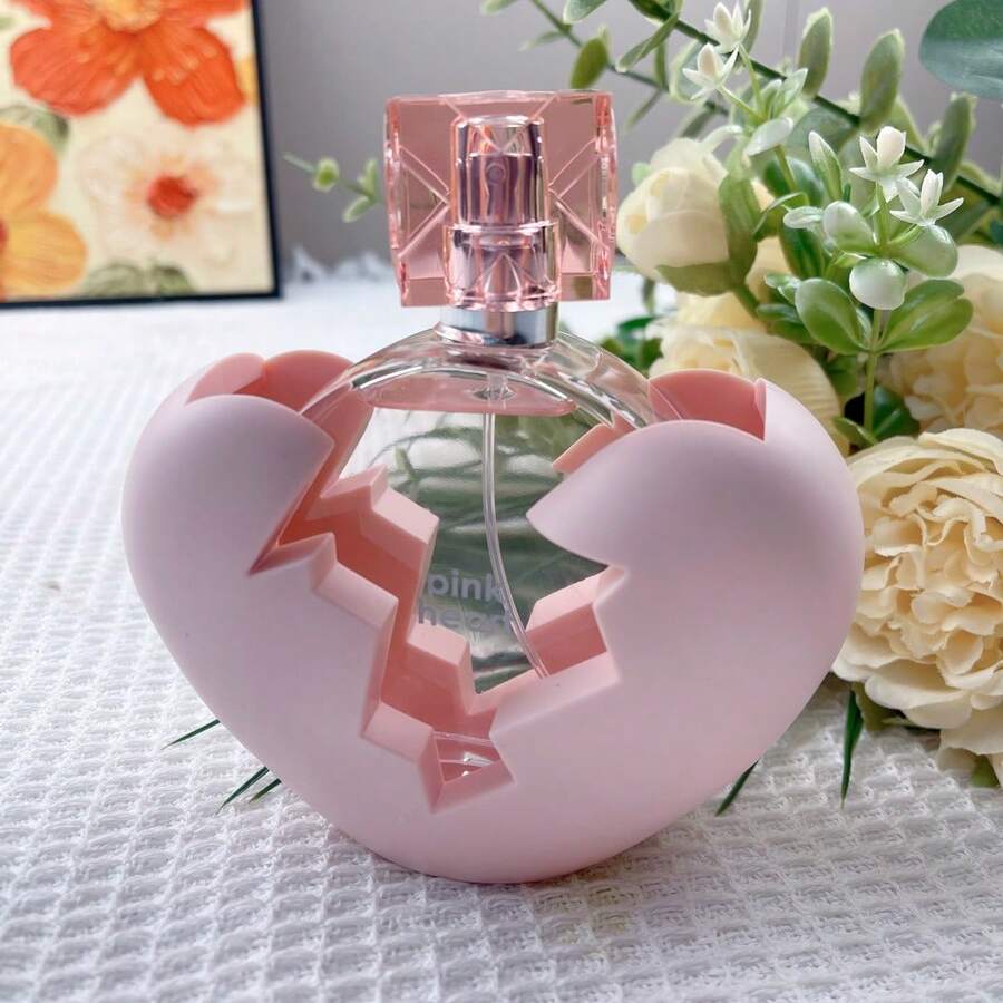 Pink Heart Perfume - Long Lasting Light Fragrance With Sweet Coconut And Candy Base, Formaldehyde Free Romantic Gift, Suitable For Dating And Daily Use, Pink Box With Glittery Fragrance Formaldehyde-Free Romantic Gift For Dating And Everyday Use, Sparkling Fragrance In A Pink Box 100ml - Trái cây & cam quýt - Xem 1