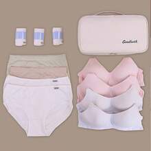 1 túi đựng đồ lót du lịch đa năng, túi đựng áo ngực, quần lót, tất 3 lớp - Nhiều màu - Xem 4