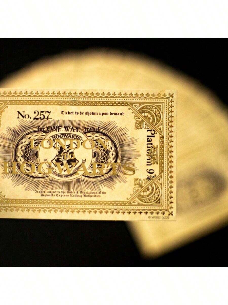 1pc Express Ticket - 943/257 Collectible Train Ticket - Movie & Anime Merchandise, Gold Foil Ticket - Cosplay Prop - Christmas, Birthday, New Year Gift