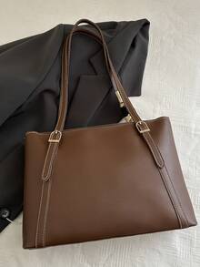 Túi Tote Đeo Vai Nữ Cao Cấp Đa Năng Sang Trọng Mới - màu nâu - Xem 9