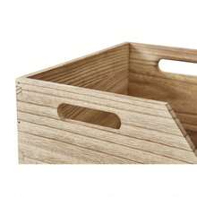 Adult Natural Wood Stacking Storage Bin Set 2-Piece - openfront2-pieceset - View 10