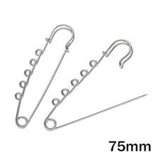 10pcs Large Pins Brooch Blank Base With 1/2/3/4/5 Loops Rings For DIY Jewelry Clothes Craft Making Supplies Accessories