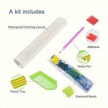 5D DIY Diamond Painting Kit, ronde, volledig geboorde diamanten canvas kunst, thema met levendige libellen, geschikt voor woonkamer, slaapkamer, studeerkamer, woondecoratie, wanddecoratie, vakantiecadeau, zonder lijst