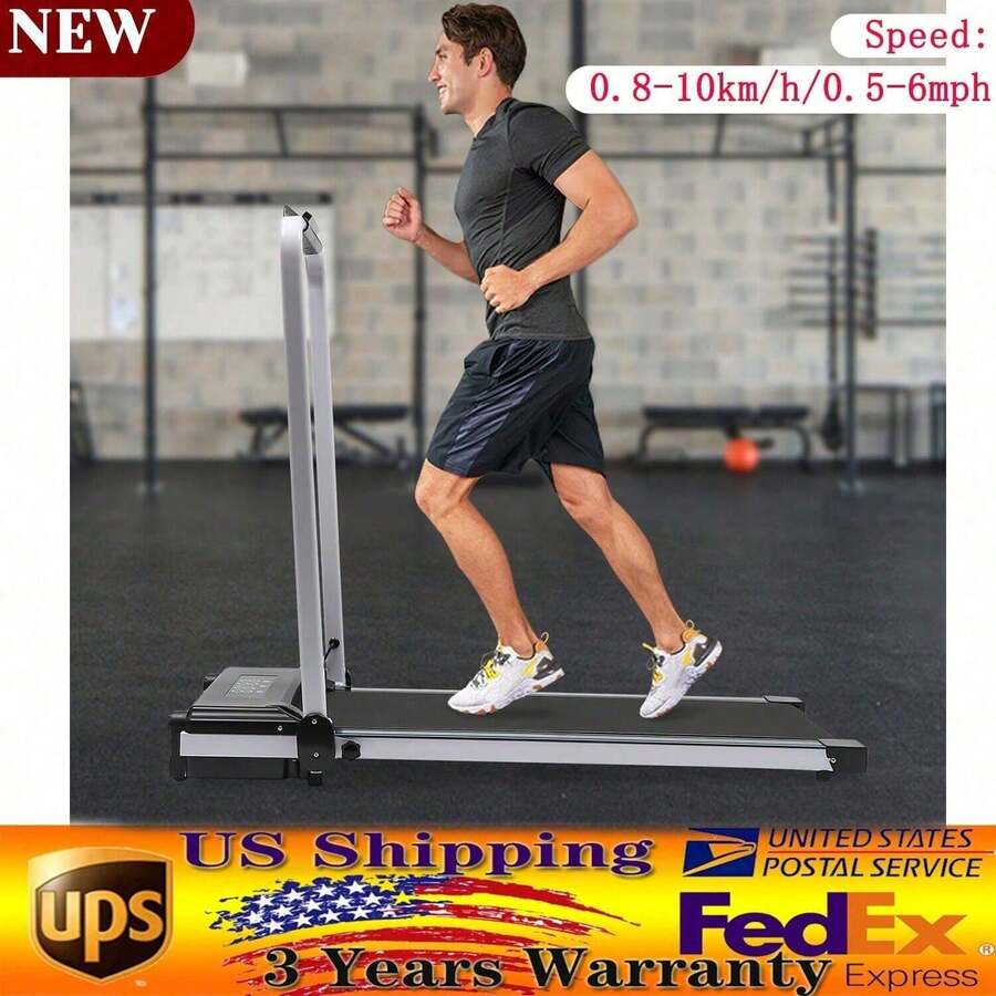 Portable Walking Pad Treadmill Under Desk Mini 2 In 1 Treadmill For Home Office - 1 - View 1