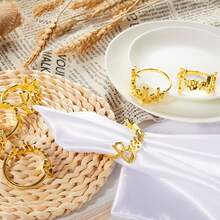 6个餐巾环,用于开斋节(Eid Al Fitr)庆祝活动,非常适合在穆斯林斋月期间装饰餐桌,也是一份完美的乔迁礼物。字母装饰餐巾环、装饰餐巾环、餐巾环可用于婚礼装饰、庆典、餐桌装饰扣、婚礼、晚宴、派对装饰。 - 彩色 - 查看 11