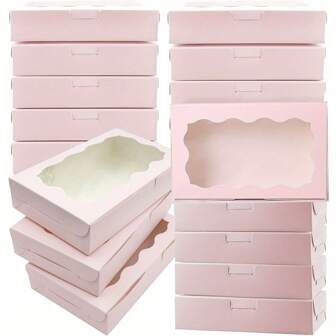 1/5/10pcs Small Gift Boxes With Transparent Window, Square Gift Boxes With Clear Window, White And Brown Packaging Boxes, High-End Gift Box Containers For Shops, Suitable For Wedding, Party, Birthday Party Decoration, Bridesmaid Wedding Packaging,Valentine Day