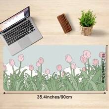 Mouse Pad Large XXL Tulip Long Mouse Pad Printing Animation Landscape Beautiful Cute Mouse Pad  Rubber Mouse Pad Computer Accessories Keyboard Mouse Popular Mat Table Mat Floor Mat Gift To Send Male And Female Friends Game Mouse Pad