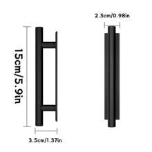 2/4pcs Self-Adhesive Cabinet Handles - Fashionable Black, Durable ABS Plastic, Easy To Install On Doors, Drawers, Wardrobes | Modern Design, Smooth Surface, Cabinet And Drawer Pulls