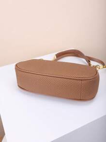 1pc PU Soft Face Shoulder Underarm Bag, Elegant Shoulder Bag, Casual Versatile Texture Chain Crossbody Purse, Solid Color Casual Daily Bag, Suitable For Daily Use - Travel, Work Or Shopping, College Classroom, Commuting, Shopping, Dating, Women's Gift, Business Commute