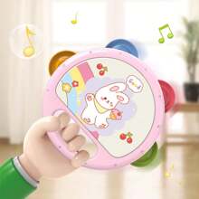 Tambor de mano con dibujos animados, juguete para agarrar, educación temprana para recién nacidos, juguete para niños, instrumento musical de percusión para golpear y agitar, regalo para fiestas de jardín de infantes