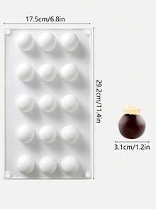 3D Sphere, High Cylinder, Half-Sphere Silicone Mold For Layered Coconut French Dessert Mousse Cake And Chocolate Baking - Silicone Ball Mold White - View 13