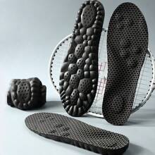 2 paires/set de semelles intérieures respirantes, résistantes aux odeurs, de massage et amortissantes pour hommes et femmes, convenant à toutes les saisons, pouvant être découpées sur mesure, confortables et matelassées pour les chaussures casual et de sport