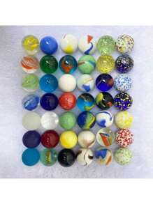 Set de 20 piezas/50 piezas de canicas de vidrio de colores variados