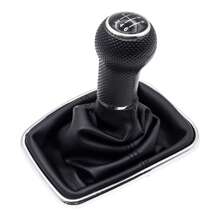 1 pezzo Pomello del cambio manuale a 5 velocità disponibile nei colori nero-argento, nero-rosso e nero-blu, adatto per Golf 4 IV MK4 GTI R32 e Bora Jetta con un diametro di installazione di 12 mm.