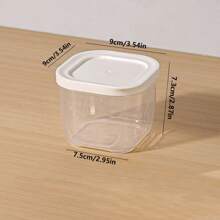 6/8pcs Reusable Small Frozen Food Storage Containers, Stackable Sealed Spice Jars Set, Refrigerator Replacement Storage Boxes, Durable Food Sealing Containers For Spices, Herbs And Condiments, Ideal For Fridge Organization, Kitchen Storage, And Outdoor Camping