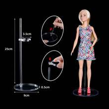 Soporte acrílico para muñeca, soporte transparente de 30cm para exhibición de figuras, soporte para pie y cintura, para espectáculo de juguetes para muñecas 1/6, 5/10 Uds. YXCK - 5 piezas - Ver 4