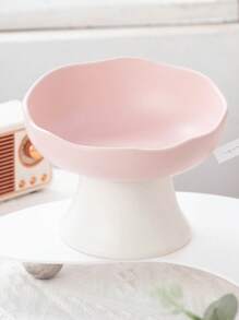 shuo ni mao yi Cat Bowl Ceramic Cat Food Bowl Dog Bowl Food Bowl Cat Bowl Rice Bowl High Footed Dog Drinking Bowl Diagonal Mouth Large Bowl Pet Specific