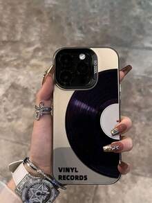 Ốp điện thoại phong cách retro thời trang, chống sốc, họa tiết đĩa than, quà tặng ngày lễ cho trẻ em, tương thích với iPhone 7, 8, X, XS, XR, 11, 12, 13, 14, 15, 16 Pro Max. Thiết kế thời trang, tương thích với Samsung A33(5G)/A32(4G)/A52(5G 4G), S20FE/S21FE/A14(4G 5G), S23/S23 PLUS/S23 ULTRA/S23 FE/A55 5G/S24/S24 PLUS/S24 ULTRA/A05/A05s. Quà tặng sinh nhật cho các bữa tiệc. - Xám - Xem 2