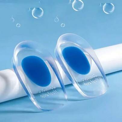 1 Pair Of Silicone Insoles For Men And Women, Shoe Soles To Relieve Foot Comfort, Shoe Insoles For High Heels, Padding And Height Increasing Pad