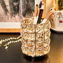 1pc Crystal Tissue Box, Elegant Home Decor Gift For Living Room, Office, Coffee Shop, Hotel, 1pc Brush Holder Pen Organizer Box