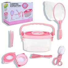 Set explorador de bichos para niños, para exterior, con pinzas, lupa, red de captura, genial para acampar, con empaque de regalo