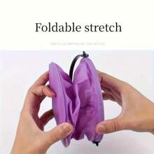 1/2 Mini Folding Beach Bucket - Perfect For Beach And Water Games, Made Of Durable PVC, Versatile For Outdoor Garden Watering, Cleaning, Camping, Traveling, Beach Outings, And Picnics, Available In Random Colors.